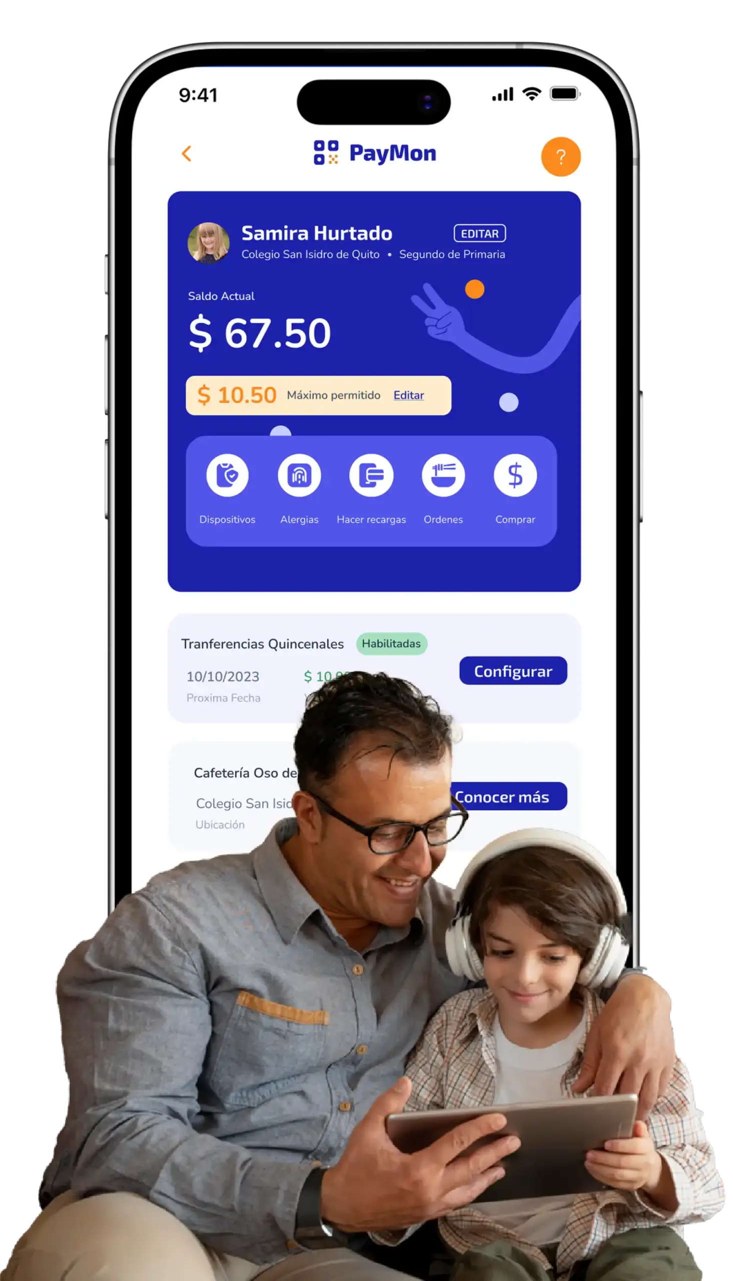 Paymon Funcionalidades padres